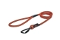 Preview: klassische Hundeleine TWIST - L - 175cm - orange und schwarz swirl